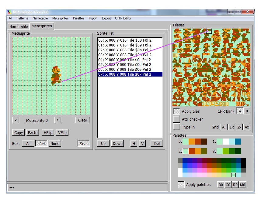 14-tool-Nes-screen-tool-compose-sprite-NES